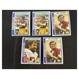 1978 Redskins 5 Card Lot