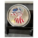 1999 American Silver Eagle Colorized