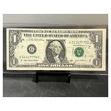 2003A Unique Serial Numbered $1 Note