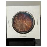2004 American Silver Eagle Rainbow Toned