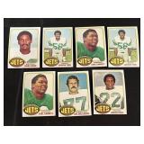 1976 Jets 7 Card Lot