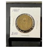 1985 Mexican $100 Coin