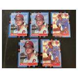 1988 Phillies 5 Card Lot