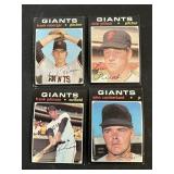 1971 Giants 4 Card Lot
