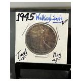 1945 Walking Liberty Half Toned