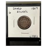 1867 Shield Nickel
