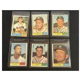 1961 Milwaukee Braves 6 Card Lot