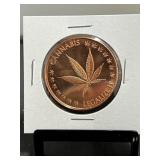 Cannabis 1 Oz Copper Round