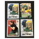 Casey Matthews 4 Card ROOKIE LOT