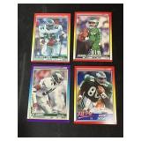 1990 Eagles Football 4 Card Lot