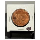 Grizzly Bear 1 Oz Copper Round