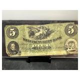 Manufacturers Bank $5 Obsolete Note