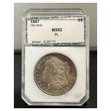 1887 Morgan Dollar PCI MS 62