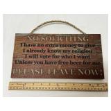 No Soliciting Sign