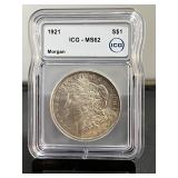 1921 Morgan Dollar ICG MS 62