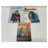 3 Vintage Adult Magazines Bunny Yeagers Photo Stud
