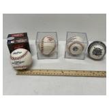 4 Commemorative & Official Baseballs