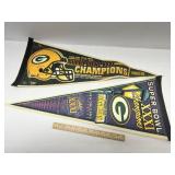 2 Packers Pennants