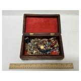 Jewelry Box with Assorted Costume Jewelry
