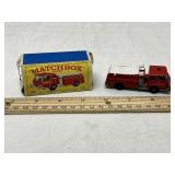 Vintage Matchbox Fire Truck with Original Box