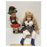 2 Vintage Porcelain Dolls