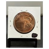 Parasaurolophus 1 Oz Copper Round