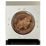 Megalodon Shark 1 Oz Copper Round