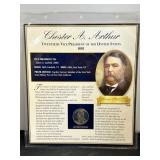 Chester A Arthur Vice President Medallion & Stamp