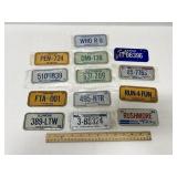 13 Assorted Bike License Plates