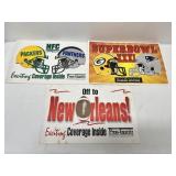 3 Vintage Packers Football Posters
