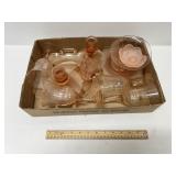 Assorted Pink Depression Glass