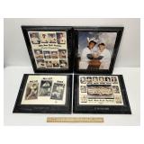 4 New York Yankees & Mickey Mantle Picture Plaques