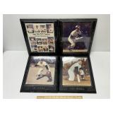 4 New York Yankee Mantle Berra Picture Plaques