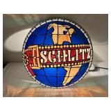 Vintage Schlitz Lighted Half Globe Beer Sign