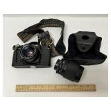 Vintage Chinon SLR Camera with Extra Lens