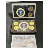 2007 Washington Dollar Mint Mark Set Gold Edition