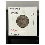 1808 Mexican 1 Real Silver Coin
