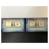 2 $1 Silver Certificate Notes (1957B, 1957 Star)