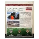 Hawaii Volcanoes Quarter & Stamp Collection