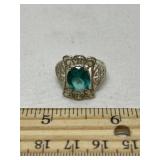 Teal Gemstone 925 Ring