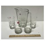 Weyauwega Union Co-Op Pitcher & 4 Glasses