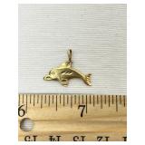 14 Karat Gold Dolphin Necklace Pendant