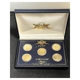 1999 State Quarter Set 24 Karat Gold Plated