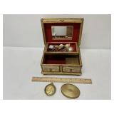Jewelry Box with Assorted Costume Jewelry