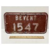 Vintage Embossed Bevent Address Sign