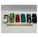 6 Assorted Toy Cars