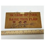 In Case of Fire Sign