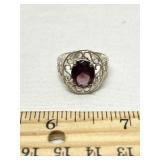 Purple Gemstone 925 Ring