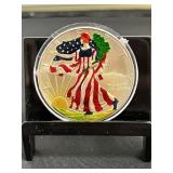 1999 American Silver Eagle Colorized