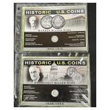 Historic US Coins Barber & Roosevelt Dimes